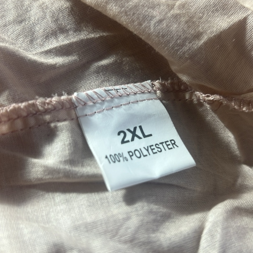 Dusty Rose Pink Women’s Blouse‎ Size 2XL Short Sleeve 100% Polyester - Picture 5 of 5